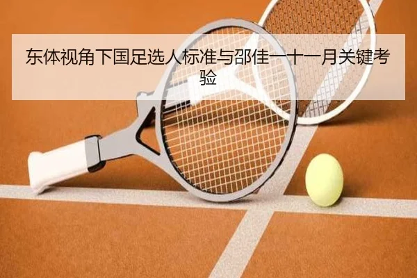 东体视角下国足选人标准与邵佳一十一月关键考验